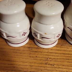 Longaberger White and Red Coffee & Tea Accessories